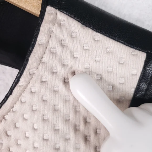 RACHEL Rachel Roy Textured A Line Skater Faux Leather Trim Scuba Dress - Picture 6 of 16